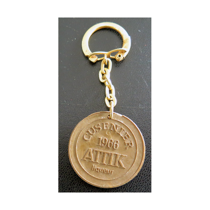 Porte clefs Vintage des années 1950-1960 : Cusenier 1966 Attik liqueur