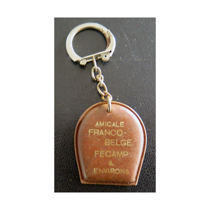 Porte clefs Vintage des années 1950-1960 : Amicale anciens combattants 1914-1918 fécamp amicale franco belge
