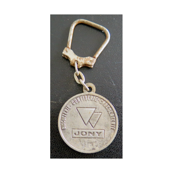Porte clefs Vintage des années 1950-1960 : Biscuiterie confiserie chocolaterie Jony