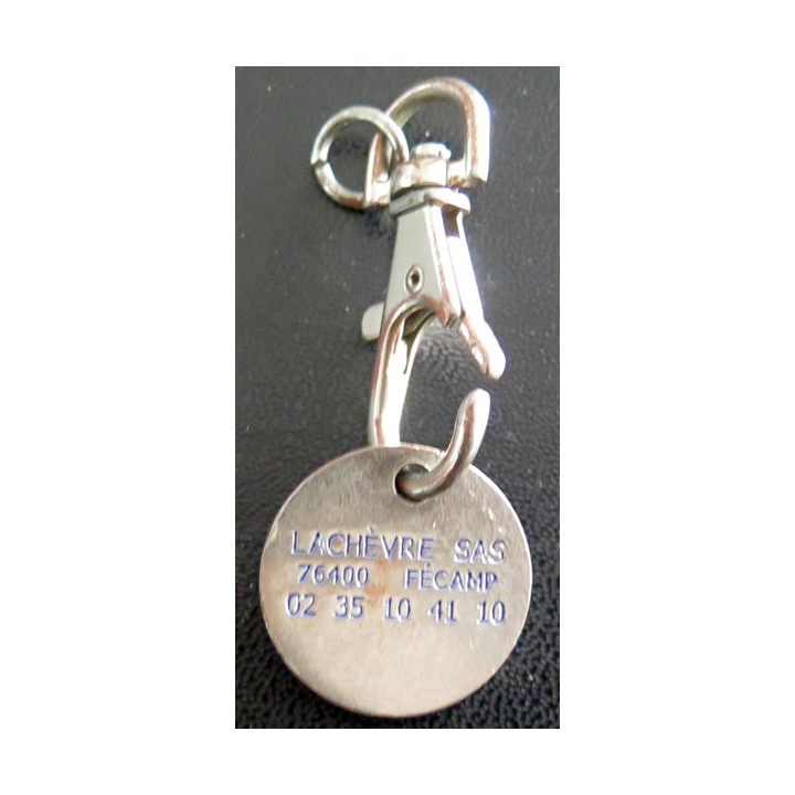 Porte clefs Vintage des années 1950-1960 : jeton de caddie Peugeot