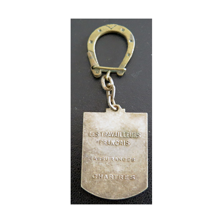 Porte clefs Vintage des années 1950-1960 : Les travailleurs français assurances Chartres
