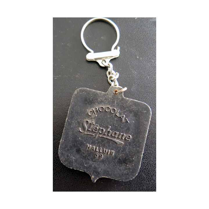 Porte clefs Vintage des années 1950-1960 : Chocolat Stéphane Halluin 59