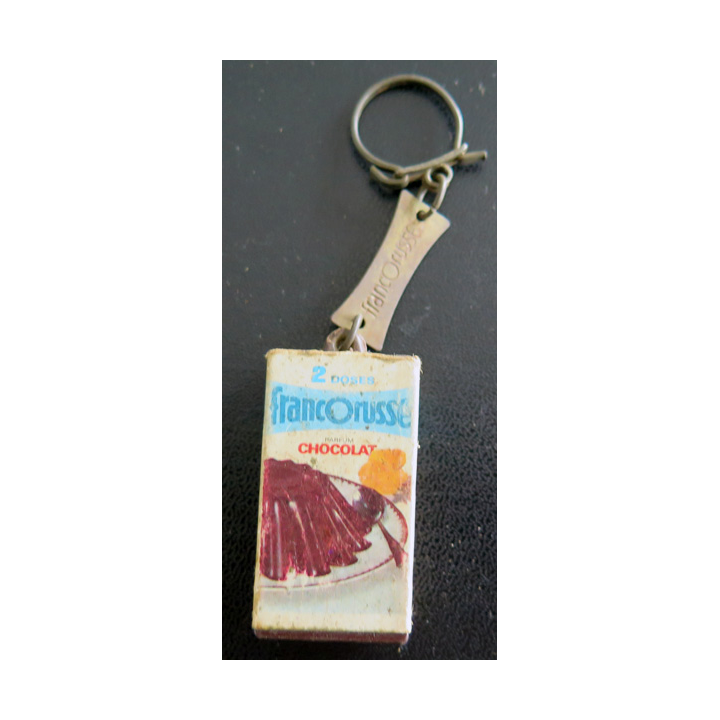 Porte clefs Vintage des années 1950-1960 : Doses Francorusse parfum chocolat