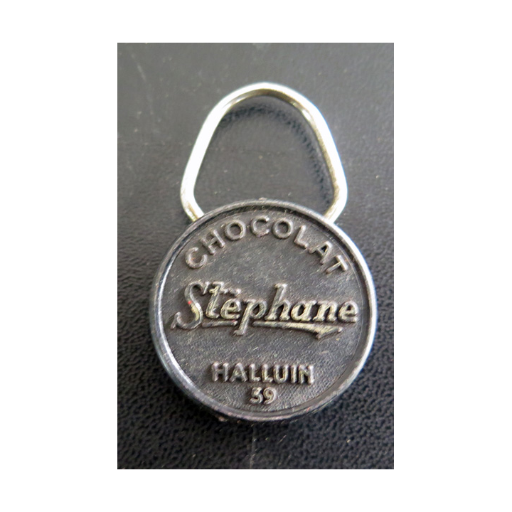 Porte clefs Vintage des années 1950-1960 : Chocolat Stéphane Halluin 59