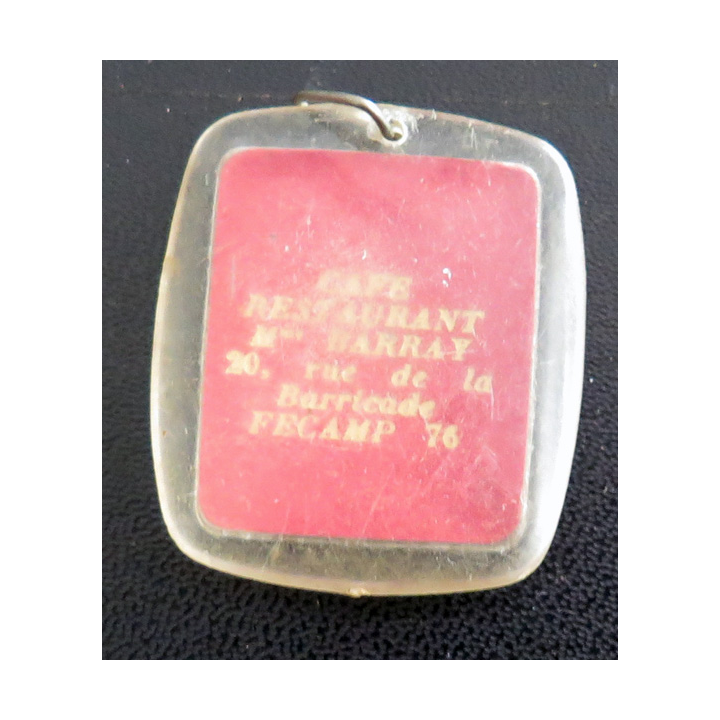 Porte clefs Vintage des années 1950-1960 : Café Restaurant Mme Barray Fécamp