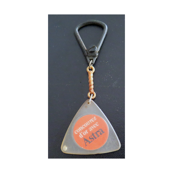 Porte clefs Vintage des années 1950-1960 : La Fourcehette Concourez d'or avec Astra
