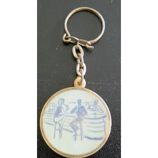 Porte clefs Vintage des années 1950-1960 : Modern Bar M. Mora Le Havre