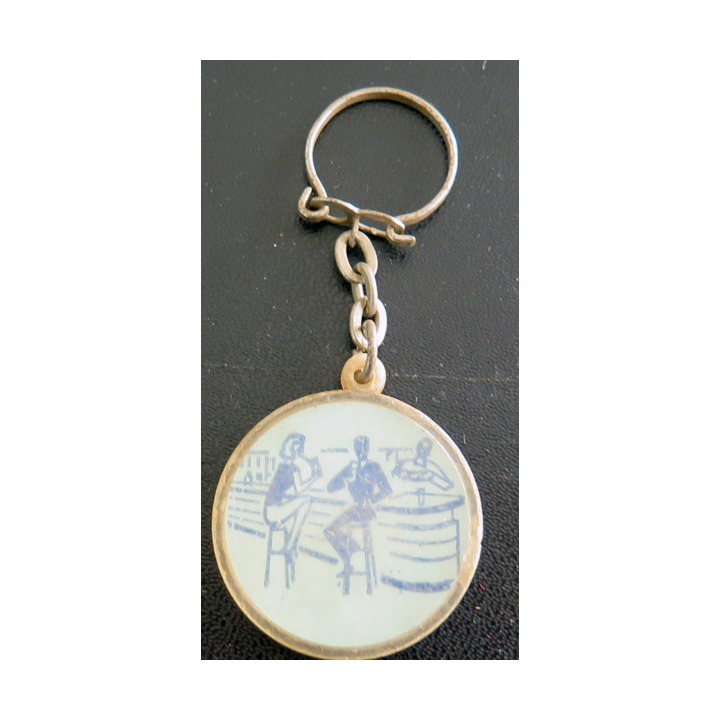 Porte clefs Vintage des années 1950-1960 : Modern Bar M. Mora Le Havre