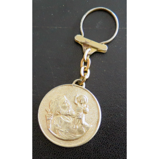 Porte clefs Vintage des années 1950-1960 : Saint Christophe offert par YNA Cake