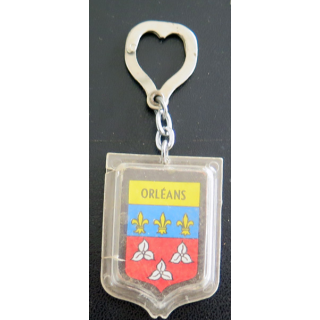 Porte clefs Vintage des années 1950-1960 : confiserie Daccord limoge sur armes d'Orléans