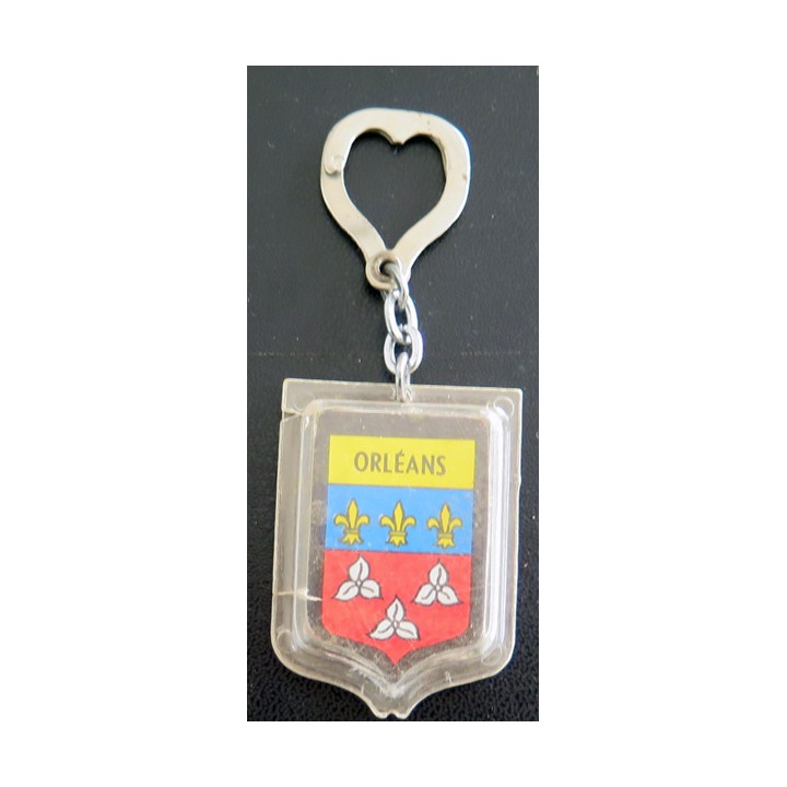 Porte clefs Vintage des années 1950-1960 : confiserie Daccord limoge sur armes d'Orléans