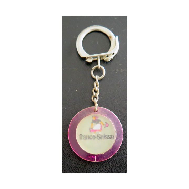 Porte clefs Vintage des années 1950-1960 : Fromagerie Franco Suisse