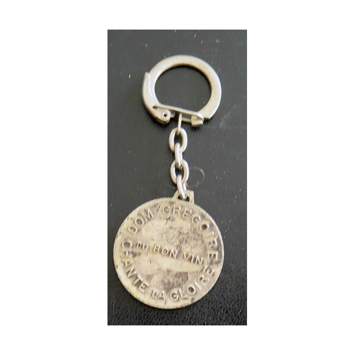 Porte clefs Vintage des années 1950-1960 : Vins fins Dom Grégoire Chante la Gloire