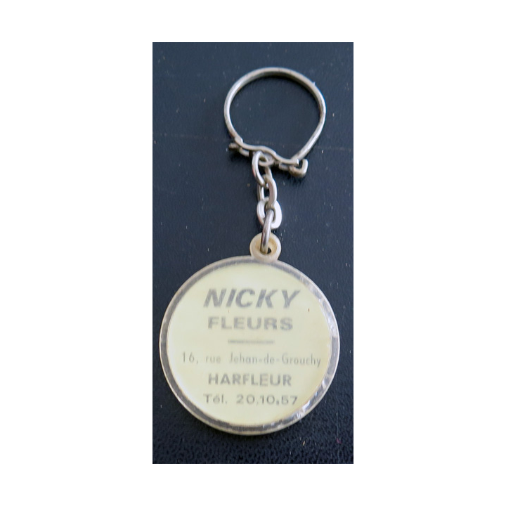 Porte clefs Vintage des années 1950-1960 : Nicky Fleurs Harfleur