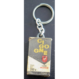 Porte clefs Vintage des années 1950-1960 : Café Cigogne