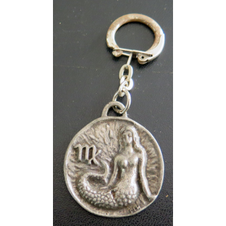 Porte clefs Vintage des années 1950-1960 : Vierge 24 Août 23 septembre