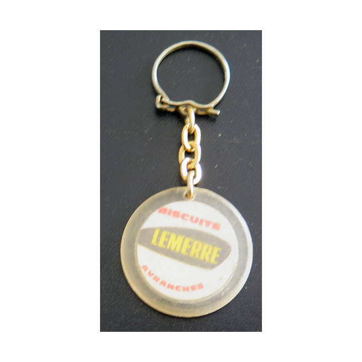 Porte clefs Vintage des années 1950-1960 : Biscuits Lemerre Avranches