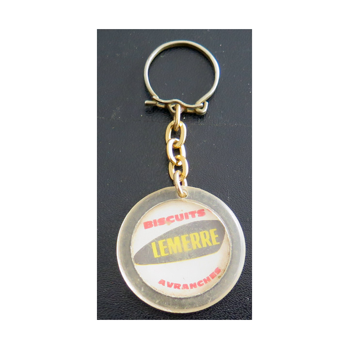 Porte clefs Vintage des années 1950-1960 : Biscuits Lemerre Avranches