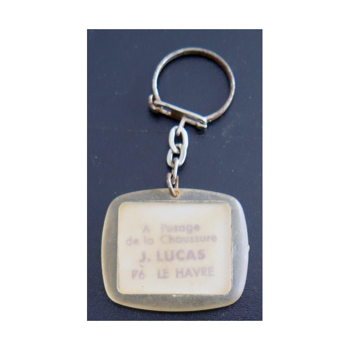 Porte clefs Vintage des années 1950-1960 : J. Lucas le Havre l'usage de la chaussure