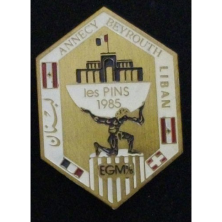 LIBAN : ESCADRON 6/15 ANNECY A BEYROUTH LES PINS 1985