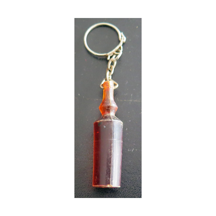 Porte clefs Vintage des années 1950-1960 : bouteille sans étiquette