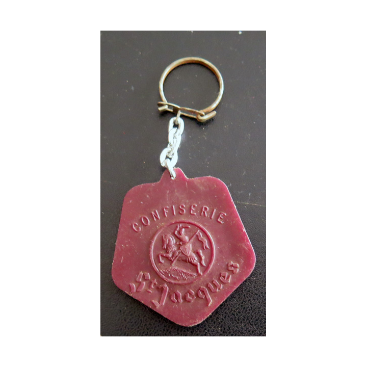 Porte clefs Vintage des années 1950-1960 : confiserie Saint Jacques