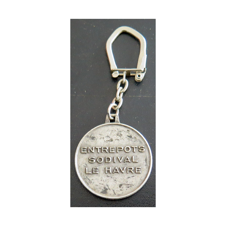 Porte clefs Vintage des années 1950-1960 : Entrepôts Sodival le Havre