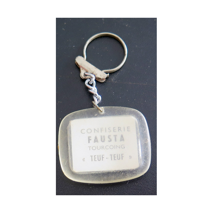 Porte clefs Vintage des années 1950-1960 : Confiserie Fausta Tourcoing