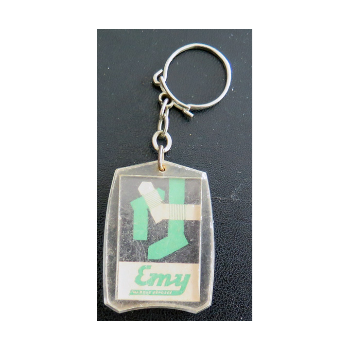 Porte clefs Vintage des années 1950-1960 : Emy chaussettes mi-bas jarrettes bocquettes
