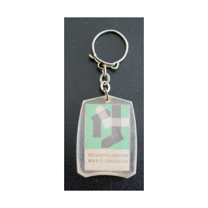 Porte clefs Vintage des années 1950-1960 : Emy chaussettes mi-bas jarrettes bocquettes