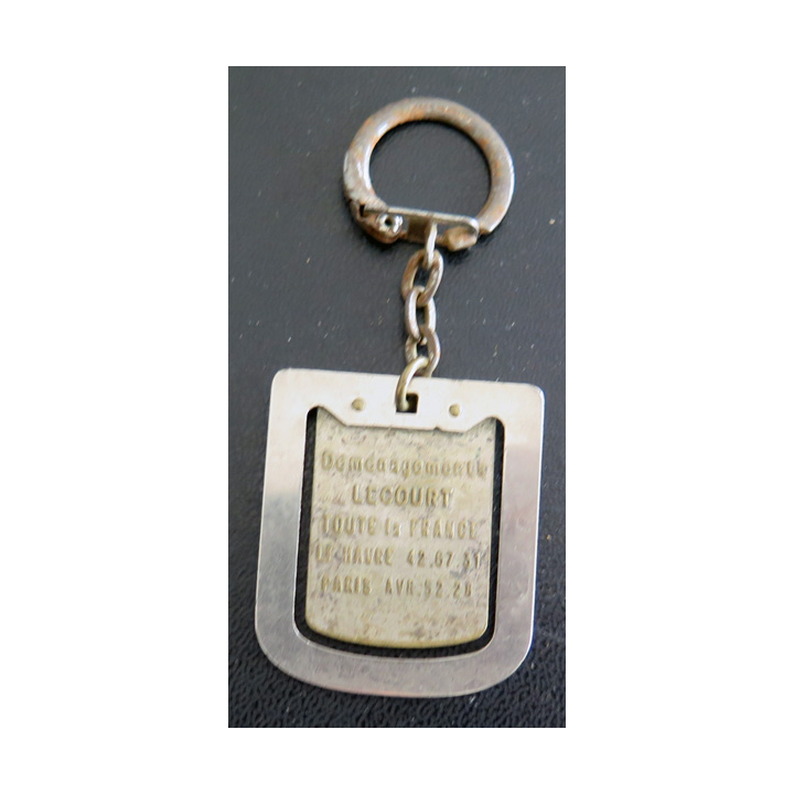 Porte clefs Vintage des années 1950-1960 : déménagements Lecourt Paris