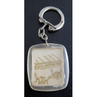 Porte clefs Vintage des années 1950-1960 : Café restaurant Barray Fécamp