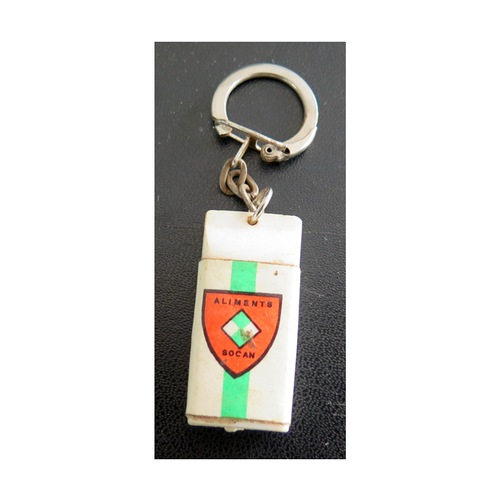 Porte clefs Vintage des années 1950-1960 : Aliments Socan Motteville