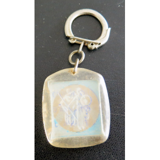 Porte clefs Vintage des années 1950-1960 : Compagnie d'assurances Abeille (2 lectures)