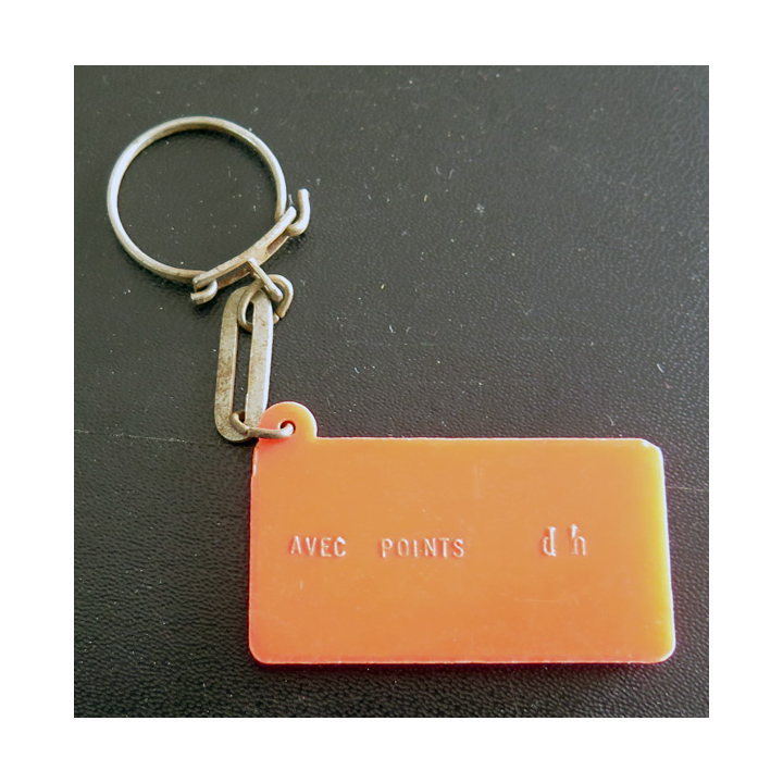 Porte clefs Vintage des années 1950-1960 : Chocolat à croquer Corona Delespaul