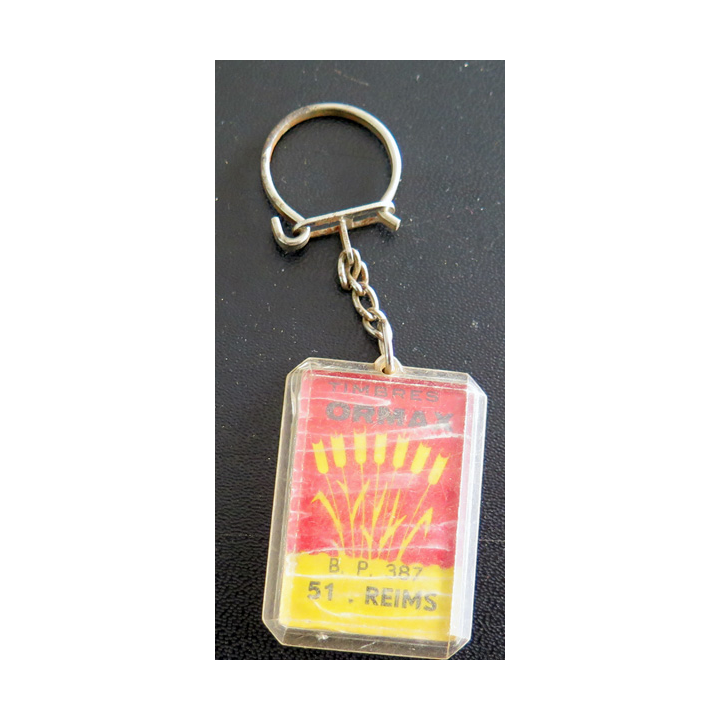 Porte clefs Vintage des années 1950-1960 : Timbres Ormax Reims