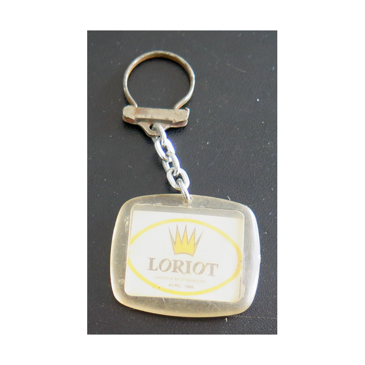 Porte clefs Vintage des années 1950-1960 : Chocolatier Loriot Avril 1966