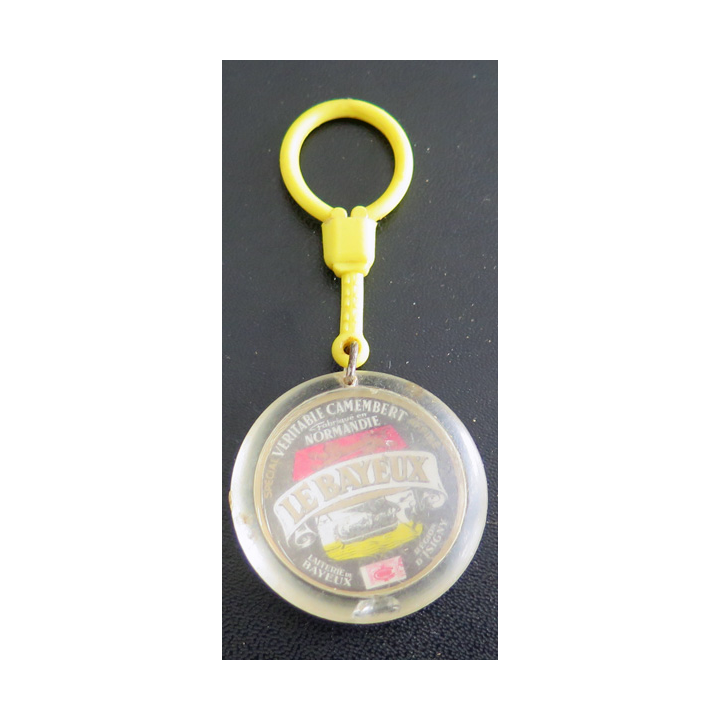 Porte clefs Vintage des années 1950-1960 : véritable camembert le Bayeux
