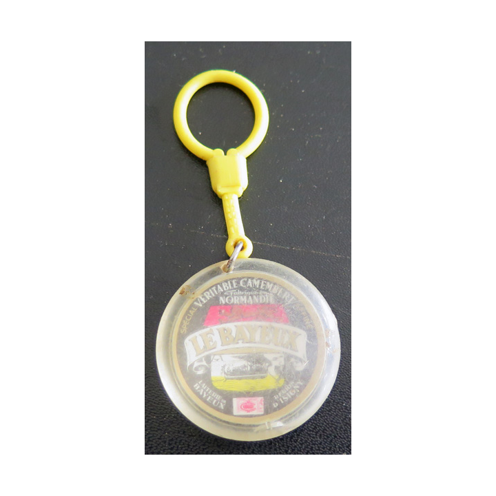 Porte clefs Vintage des années 1950-1960 : véritable camembert le Bayeux