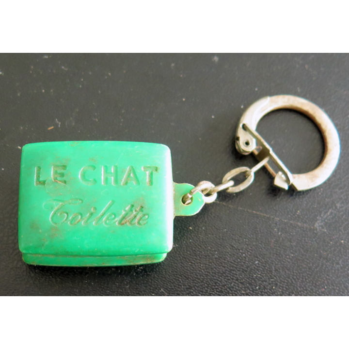 Porte clefs Vintage des années 1950-1960 : Le Chat Toilette