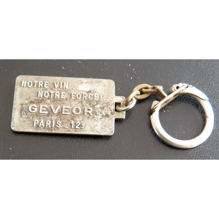 Porte clefs Vintage des années 1950-1960 : Notre vin notre Force Geveor