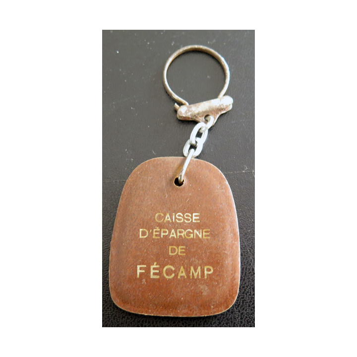 Porte clefs Vintage des années 1950-1960 : Caisse d'épargne de Fécamp