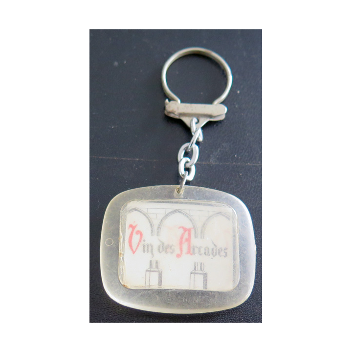 Porte clefs Vintage des années 1950-1960 : Vin des Arcades