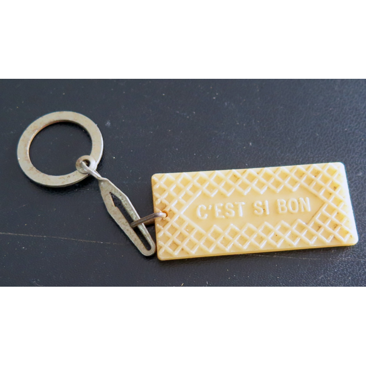Porte clefs Vintage des années 1950-1960 : Gaufrettes Oudin c'est si bon