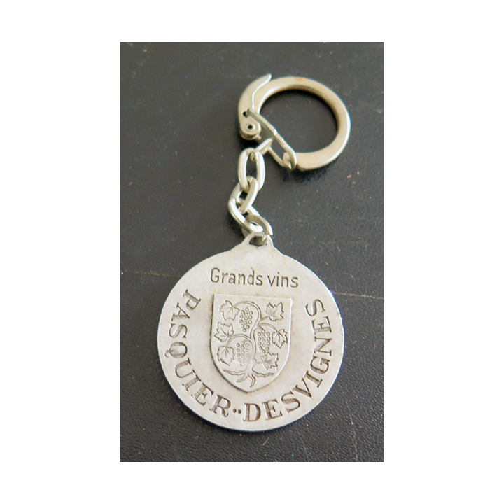 Porte clefs Vintage des années 1950-1960 : Grands vins Pasquier-Desvignes