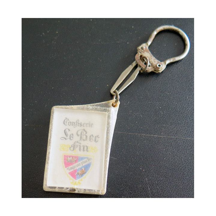 Porte clefs Vintage des années 1950-1960 : Confiserie le Bec Fin