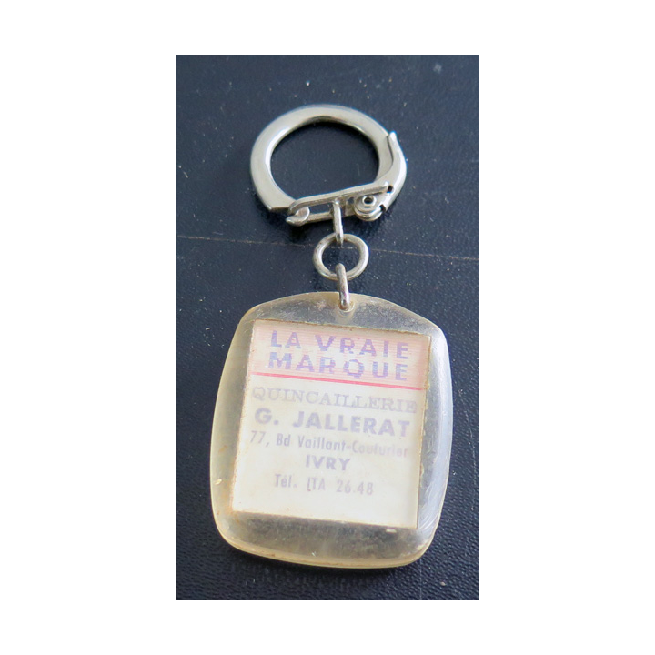 Porte clefs Vintage des années 1950-1960 : La vraie marque quincaillerie G. Jallerat