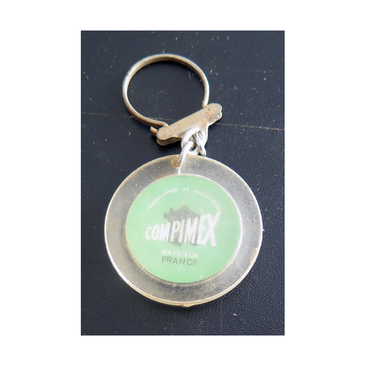 Porte clefs Vintage des années 1950-1960 : Importation et Exportation Compimex Baisieux