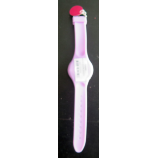 Montre sans pile "Merveilles du Monde" Made in Hong Kong en silicone violette NEUVE