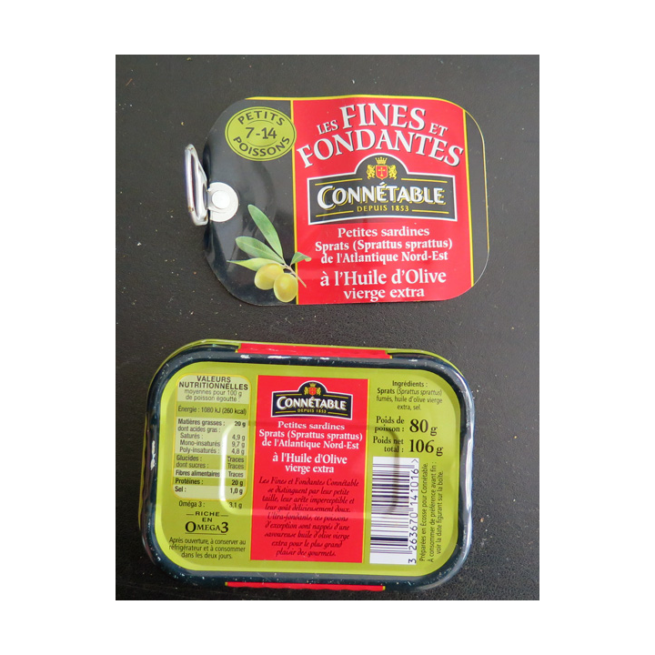 Couvercle de boite de sardines pour collectionneur